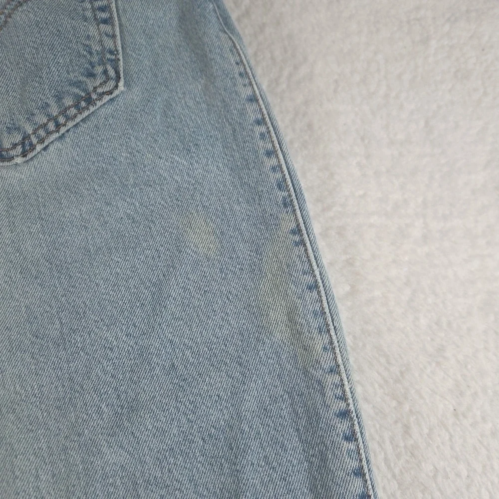 Vintage Levis 545 Jeans Mens 36x33  Light Wash Blue Denim Loose Fit 90s Distress